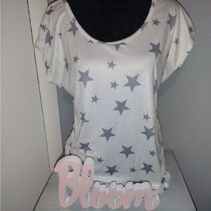 Gray & White with Stars Blouse